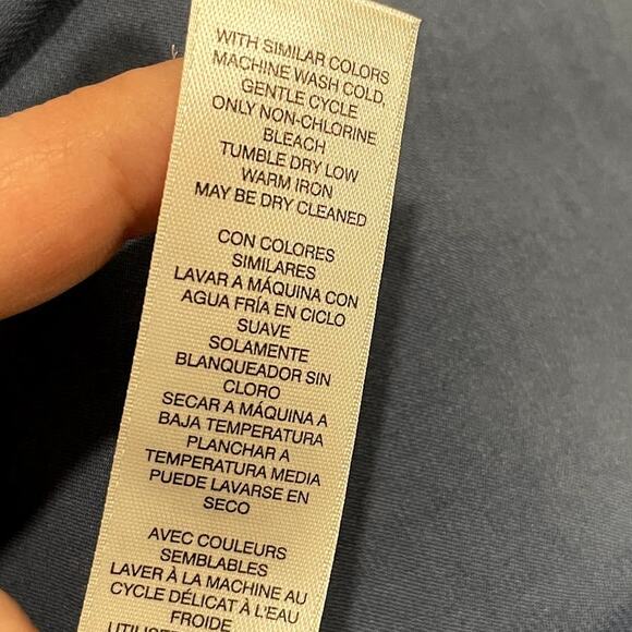 TCC - Chicos 2 L Tunic Top Split Back Flowy Lagenlook Boho Classic Spring Summer - Picture 9 of 14